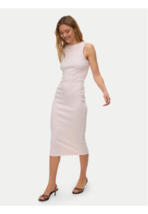 Vero Moda Sukienka letnia Lavender 10230437 Różowy Slim Fit. Kolor: różowy. Materiał: bawełna. Sezon: lato