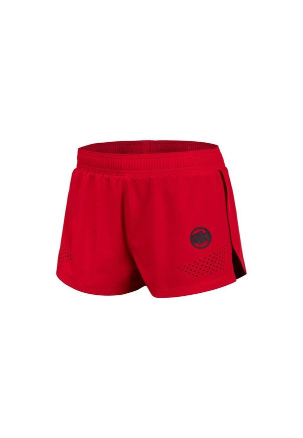PITBULL - Spodenki męskie Pitbull Sportowe Damskie Performance Pro plus Small Logo. Kolor: czerwony, brązowy, wielokolorowy. Długość: krótkie