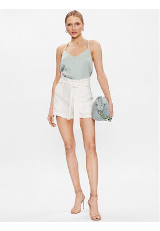 Guess Szorty materiałowe Janna W3GD0L WDP87 Écru Loose Fit. Materiał: lyocell