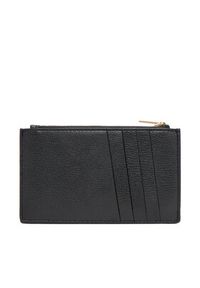 Calvin Klein Duży Portfel Damski Foil Logo Top Zip Cardcase LV04F1090G Czarny. Kolor: czarny. Materiał: skóra