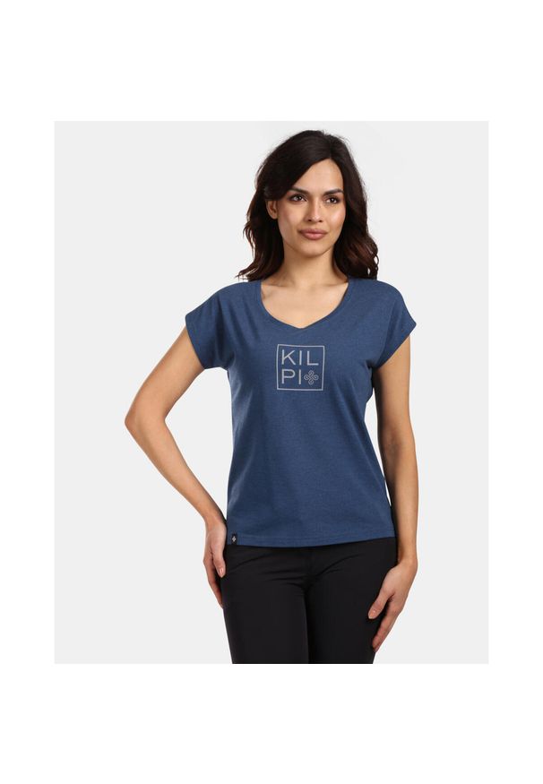 Damska koszulka bawełniana Kilpi ROANE-W. Kolor: niebieski. Materiał: bawełna. Sport: turystyka piesza