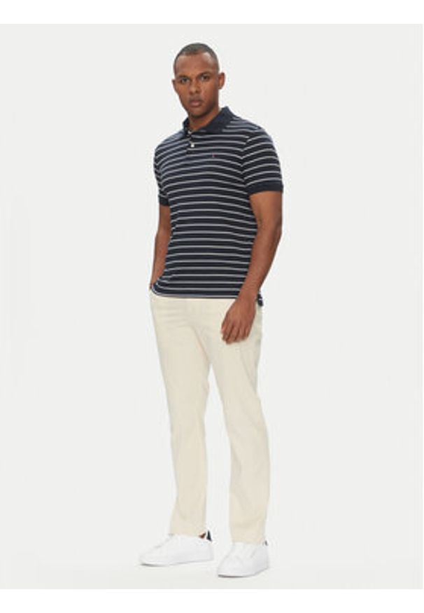 TOMMY HILFIGER - Tommy Hilfiger Polo MW0MW39994 Granatowy Regular Fit. Typ kołnierza: polo. Kolor: niebieski. Materiał: bawełna