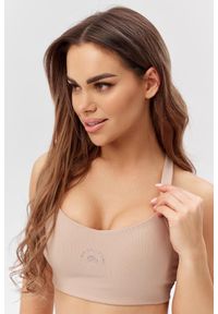 ROUGH RADICAL - Stanik sportowy treningowy fitness Rough Radical Sports Bra Wellness. Kolor: beżowy. Sport: fitness