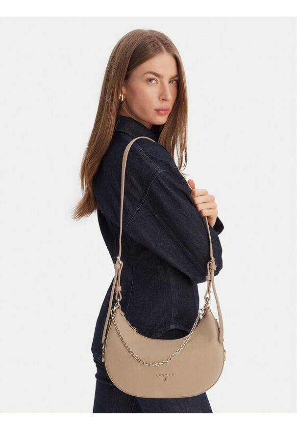 Patrizia Pepe Torebka 8B0310/L001-R874 Beżowy. Kolor: beżowy. Materiał: skórzane