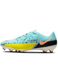 Buty piłkarskie męskie Nike Phantom GT2 Academy Fgmg. Zapięcie: sznurówki. Kolor: niebieski. Materiał: materiał, syntetyk, tkanina. Szerokość cholewki: normalna. Sport: piłka nożna