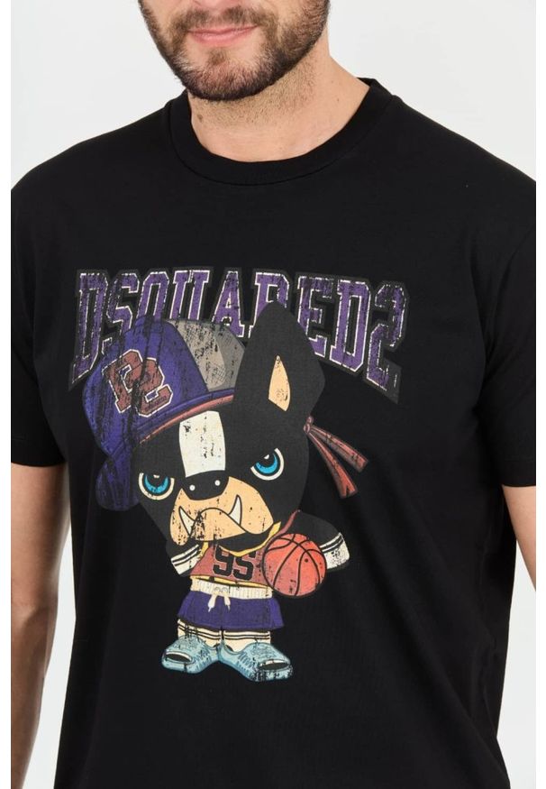 DSQUARED2 Czarny męski t-shirt Cool Fit Tee, Rozmiar XL. Kolor: czarny