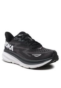 HOKA - Hoka Buty do biegania Clifton 9 Wide 1132211 Czarny. Kolor: czarny. Materiał: materiał