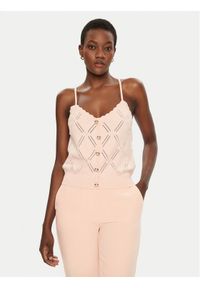 Marciano Guess Top 5RGR23 5857Z Różowy Regular Fit. Kolor: różowy. Materiał: syntetyk