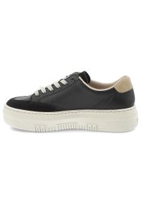 Czarne Sneakersy Rieker Stylowe Obuwie Damskie Na Platformie. Okazja: na co dzień. Zapięcie: sznurówki. Kolor: czarny. Materiał: materiał. Obcas: na platformie #4
