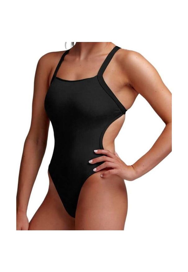 FUNKITA - Damski strój do pływania Funkita Still Black - Brace Free. Kolor: czarny