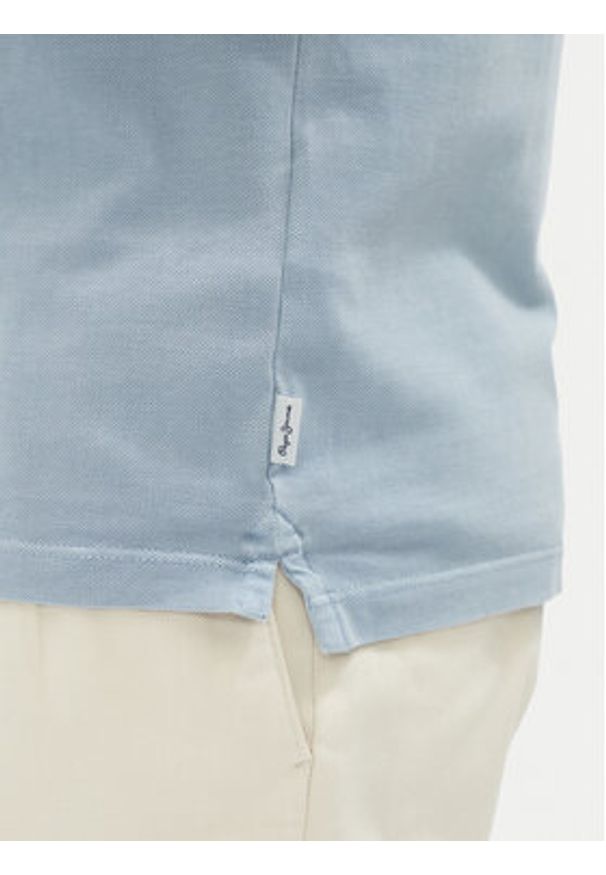 Pepe Jeans Polo New Oliver PM542099 Niebieski Regular Fit. Typ kołnierza: polo. Kolor: niebieski. Materiał: bawełna