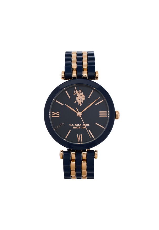 U.S. Polo Assn. Zegarek Zaira USP8376BL Granatowy. Kolor: niebieski