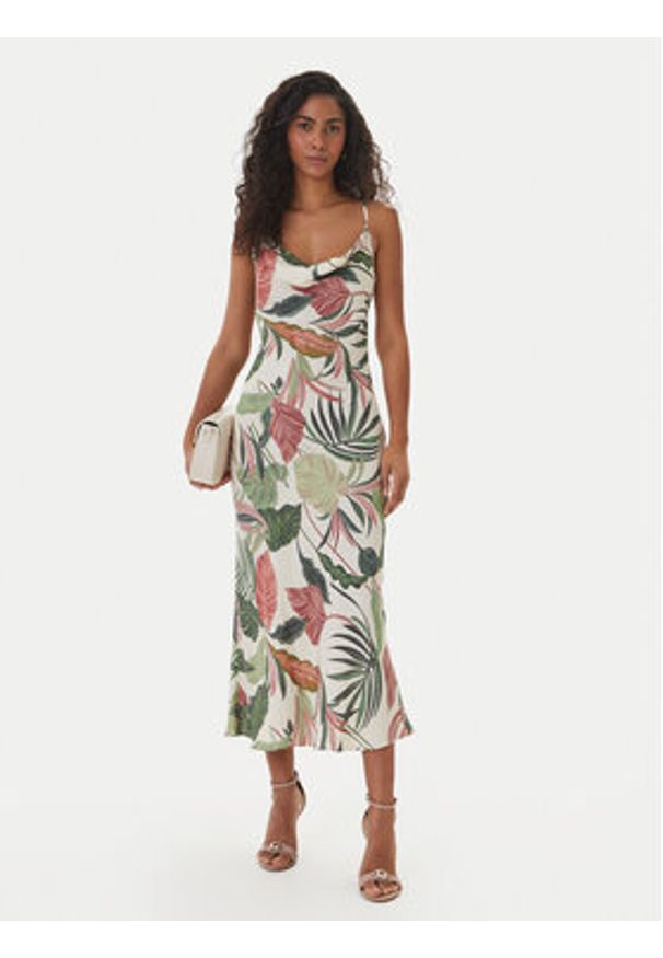 Guess Sukienka koktajlowa W6GK94 W2266 Kolorowy Regular Fit. Materiał: wiskoza, lyocell. Wzór: kolorowy. Styl: wizytowy