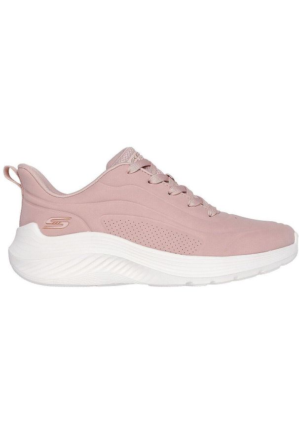 skechers - Buty sportowe damskie Skechers Bobs Squad Waves jus. Kolor: różowy. Materiał: materiał