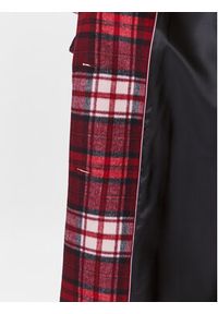 TOMMY HILFIGER - Tommy Hilfiger Płaszcz wełniany Imd Tartan WW0WW39761 Czerwony Relaxed Fit. Kolor: czerwony. Materiał: syntetyk #6