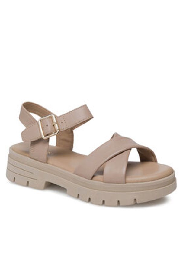 Lasocki Sandały CEO-WB-LINA-23 Beżowy. Kolor: beżowy. Materiał: skóra