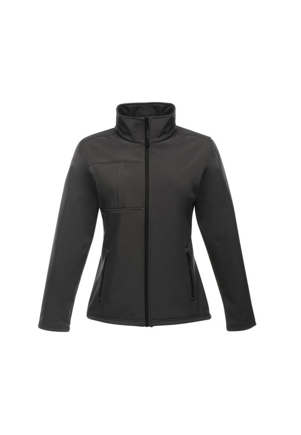 Regatta - Kurtka Damska Octagon II Soft Shell. Kolor: czarny, szary, wielokolorowy. Sport: turystyka piesza