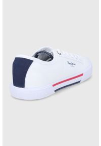 Pepe Jeans tenisówki brady men basic męskie kolor biały. Zapięcie: sznurówki. Kolor: biały. Materiał: guma #5