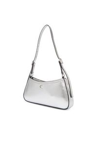 Calvin Klein Torebka Ck Metallic Small Shoulder Bag LV04F3304G Srebrny. Kolor: srebrny. Materiał: skórzane #3
