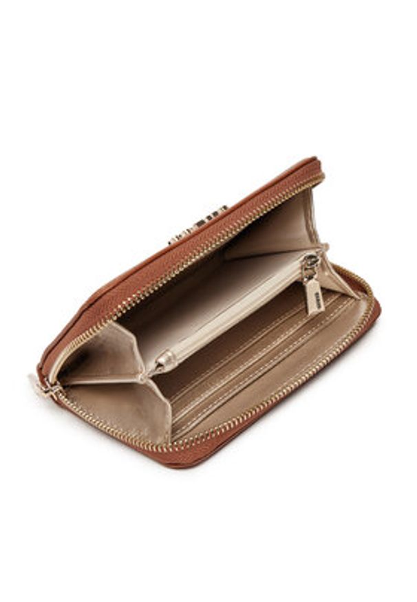 Guess Duży Portfel Damski Laurel SWVC85 00140 Brązowy. Kolor: brązowy. Materiał: skóra