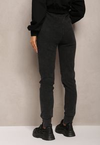 Renee - Czarne Spodnie z Marszczoną Gumką w Pasie Ovitris. Kolor: czarny #3