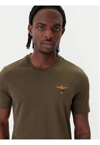 Aeronautica Militare T-Shirt 261TS1580UJ00372 Zielony Regular Fit. Kolor: zielony. Materiał: bawełna #4