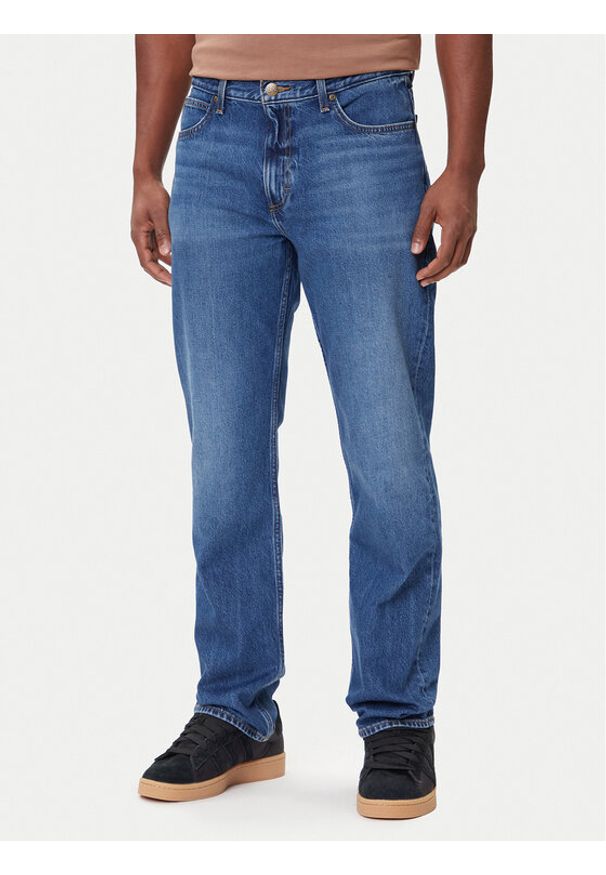 Lee Jeansy West 112364167 Niebieski Straight Fit. Kolor: niebieski