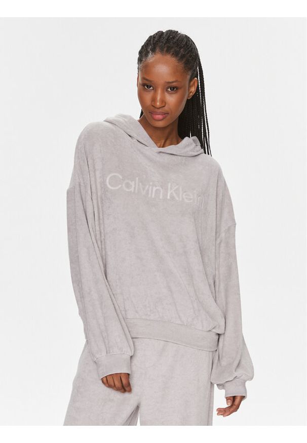 Calvin Klein Underwear Bluza 000QS7025E Szary Regular Fit. Kolor: szary. Materiał: syntetyk, bawełna