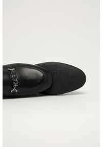 Karl Lagerfeld - Mokasyny skórzane. Nosek buta: okrągły. Kolor: czarny. Materiał: skóra. Szerokość cholewki: normalna. Obcas: na obcasie. Styl: klasyczny. Wysokość obcasa: niski #2