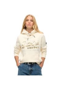 Bluza turystyczna damska Superdry Embellished. Kolor: beżowy. Materiał: poliester, bawełna
