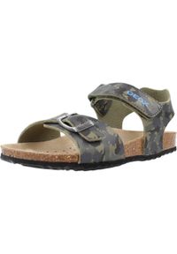 Geox - Sandały GEOX J GHITA BOY Zielony. Kolor: zielony. Materiał: syntetyk, tkanina. Sport: turystyka piesza