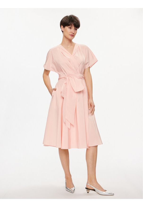 Weekend Max Mara Sukienka koszulowa Giambo 2415221172 Różowy A-Line Fit. Kolor: różowy. Materiał: bawełna. Typ sukienki: koszulowe