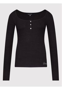 Guess Bluzka W2YP46 KBCO2 Czarny Slim Fit. Kolor: czarny. Materiał: wiskoza #4