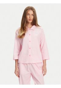 United Colors of Benetton - United Colors Of Benetton Koszulka piżamowa 4QFZ3M00A Różowy Regular Fit. Kolor: różowy. Materiał: bawełna