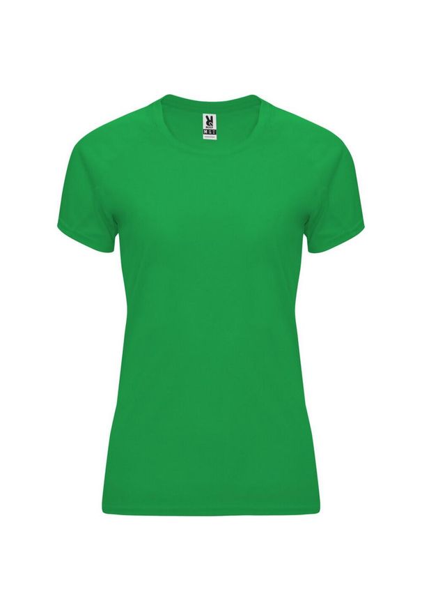 ROLY - Damska Koszulka Sportowa Z Krótkim Rękawem Bahrain. Kolor: zielony. Długość rękawa: krótki rękaw. Długość: krótkie. Sport: turystyka piesza