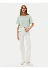 TOMMY HILFIGER - Tommy Hilfiger T-Shirt WW0WW44553 Zielony Regular Fit. Kolor: zielony. Materiał: bawełna, len #5