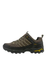 Buty turystyczne męskie CMP Rigel Low WP. Zapięcie: sznurówki. Kolor: wielokolorowy, czarny, brązowy. Materiał: materiał, skóra, syntetyk. Szerokość cholewki: normalna. Sport: turystyka piesza