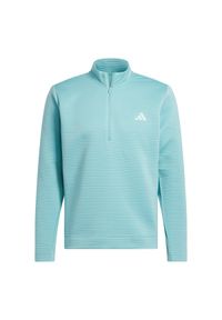 Adidas - Zakładana przez głowę bluza Ultimate365 Dwr Textured Quarter Zip. Typ kołnierza: golf. Kolor: zielony. Materiał: materiał. Sport: golf #1