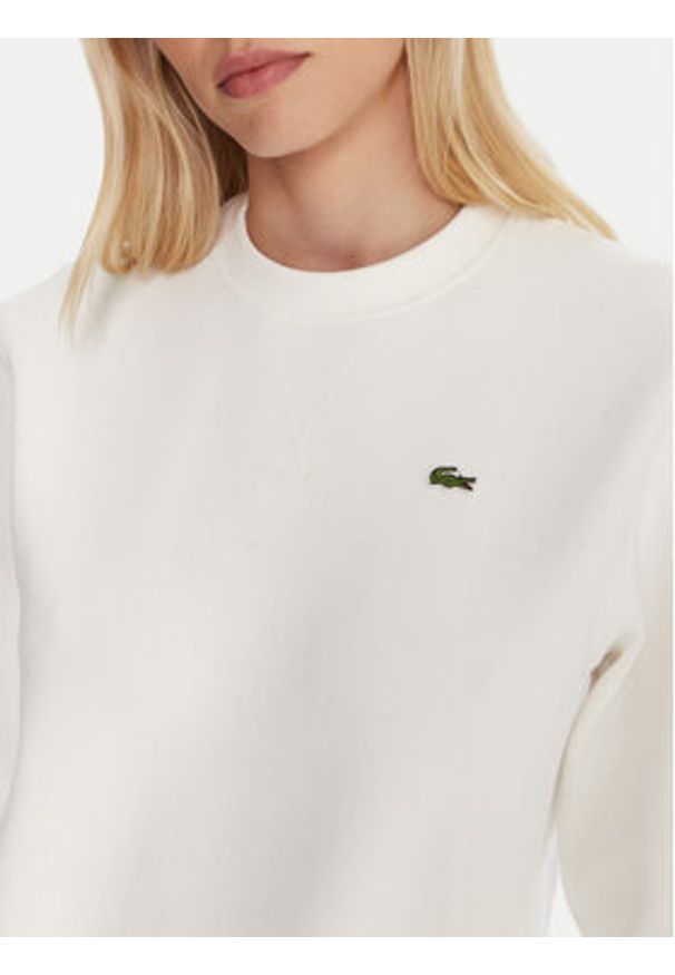Lacoste Bluza SF5245 Écru Relaxed Fit. Kolor: kremowy. Materiał: bawełna
