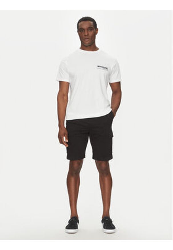 Quiksilver T-Shirt EQYZT08095 Biały Regular Fit. Kolor: biały. Materiał: bawełna