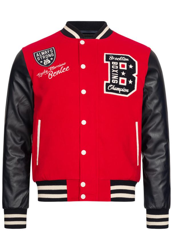 Kurtka puchowa Benlee Newark. Kolor: wielokolorowy, niebieski, czerwony. Materiał: puch. Sport: turystyka piesza