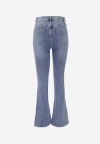 Born2be - Niebieskie Jeansy Dzwony z Bawełny z Wysokim Stanem Nemenphite. Stan: podwyższony. Kolor: niebieski. Styl: elegancki, klasyczny #5