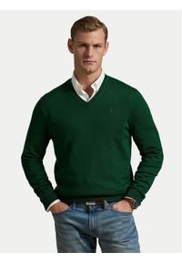 Polo Ralph Lauren Sweter 710876338013 Zielony Regular Fit. Typ kołnierza: polo. Kolor: zielony. Materiał: syntetyk