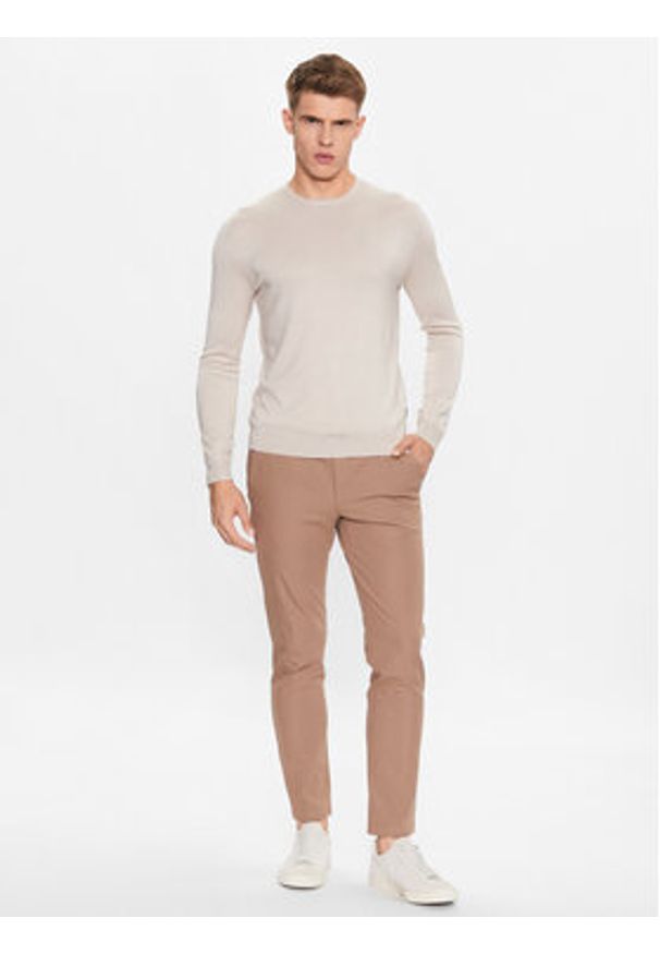 Only & Sons Sweter 22020088 Beżowy Regular Fit. Kolor: beżowy. Materiał: wiskoza