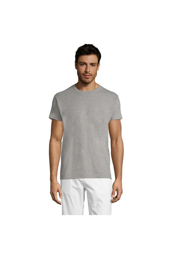SOL'S - Koszulka Regent Melange Slim Unisex Dla Dorosłych. Kolor: szary
