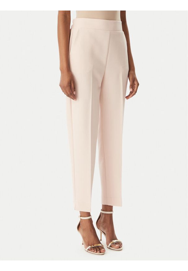 Maryley Spodnie materiałowe 26EB616/43PY Różowy jasny Regular Fit. Kolor: różowy. Materiał: syntetyk