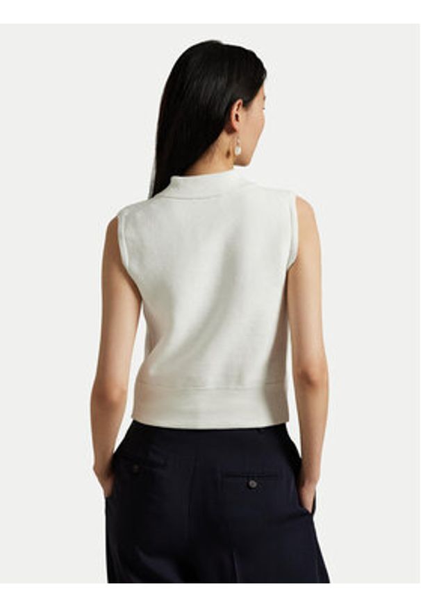 Polo Ralph Lauren Sweter 211970666001 Biały Regular Fit. Typ kołnierza: polo. Kolor: biały. Materiał: bawełna