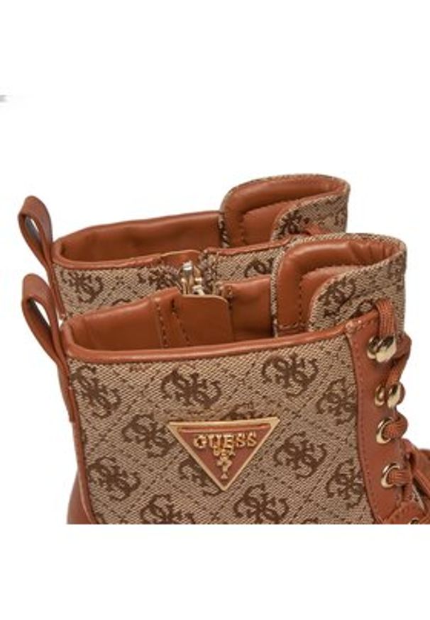 Guess Trapery FL7BDA FAL10 Brązowy. Kolor: brązowy. Materiał: skóra