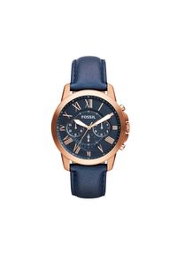 Fossil Zegarek FS4835 Granatowy. Kolor: niebieski