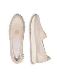 Rieker Półbuty N7457-60 Beżowy. Kolor: beżowy. Materiał: materiał #3